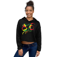 876Connections Crop Hoodie (Red, Green & Gold) 🇯🇲